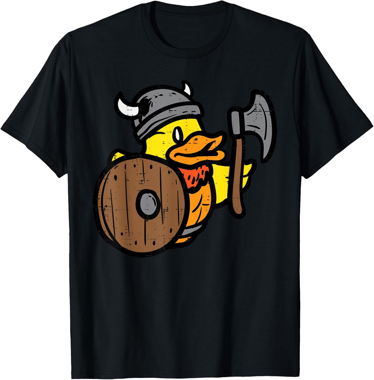 Viking Rubber Duck Funny Norse Toddler Boys Girls Kids Youth T-Shirt - T-Shirt | Black