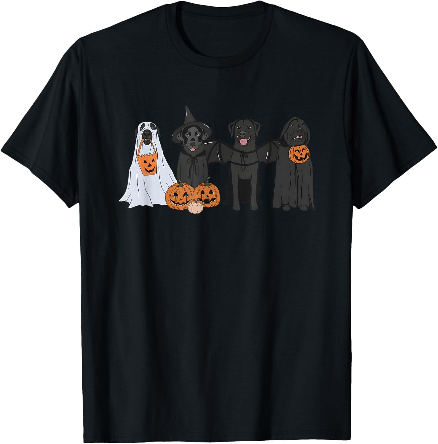 Black Labrador Halloween T-Shirt - T-Shirt | Black