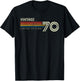 Vintage 1970 Chest Stripe Birthday T-Shirt - T-Shirt | Black
