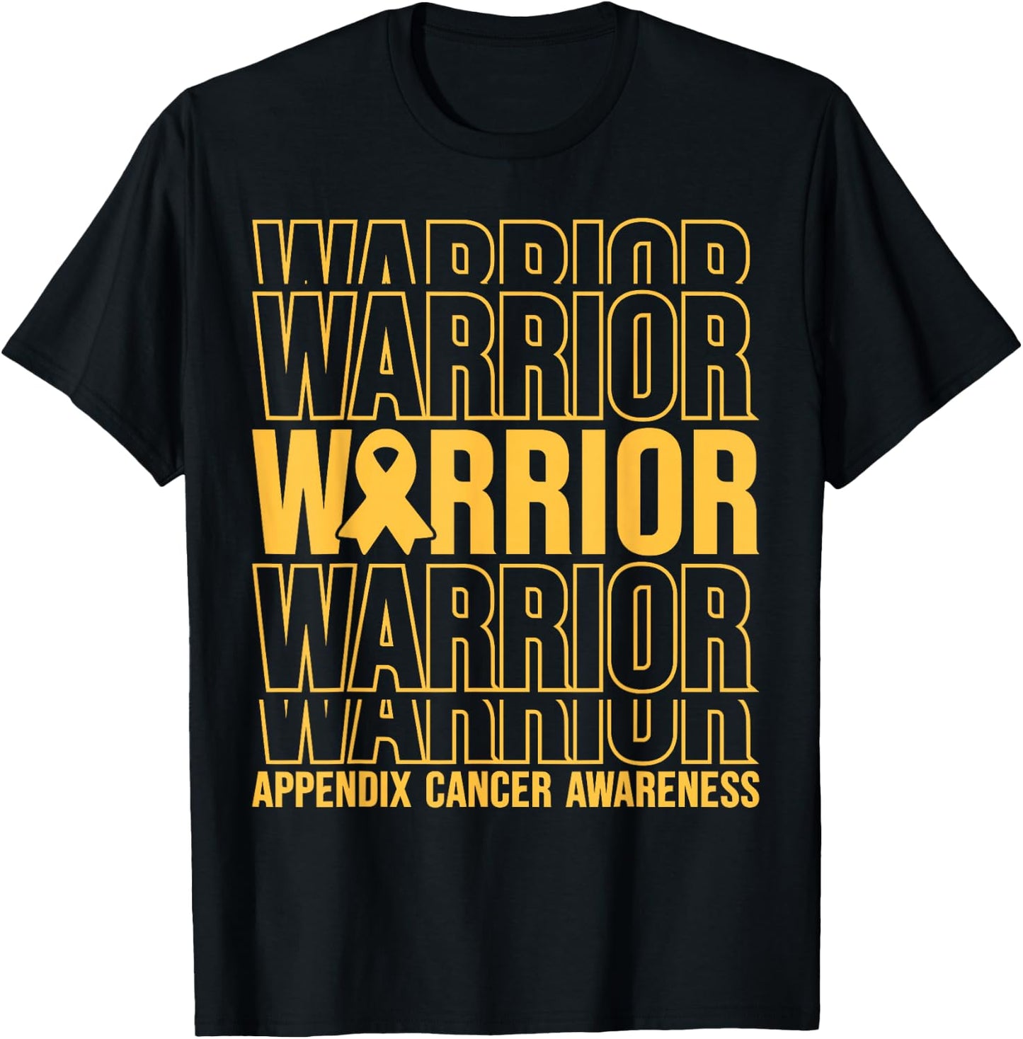 Appendix Cancer Awareness Appendix Cancer Warrior Appendix T-Shirt - T-Shirt | Black