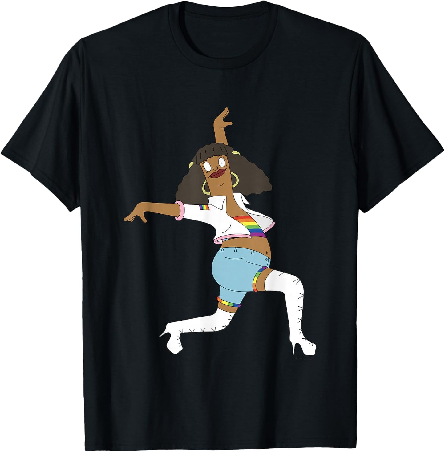 Bob's Burgers Iconic Marshmallow Dancing Chest Poster T-Shirt - T-Shirt | Black