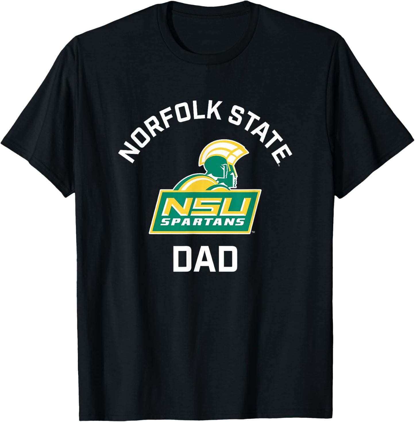 Norfolk State University Spartans Arched Dad T-Shirt - T-Shirt | Black