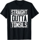 Straight Outta Tonsils Kids Tonsillectomy Recovery Tonsils T-Shirt - T-Shirt | Black