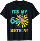 Kids Kids It's My 6th Birthday Wrestling Theme for 6-Year-Old Boy T-Shirt - T-Shirt | Black