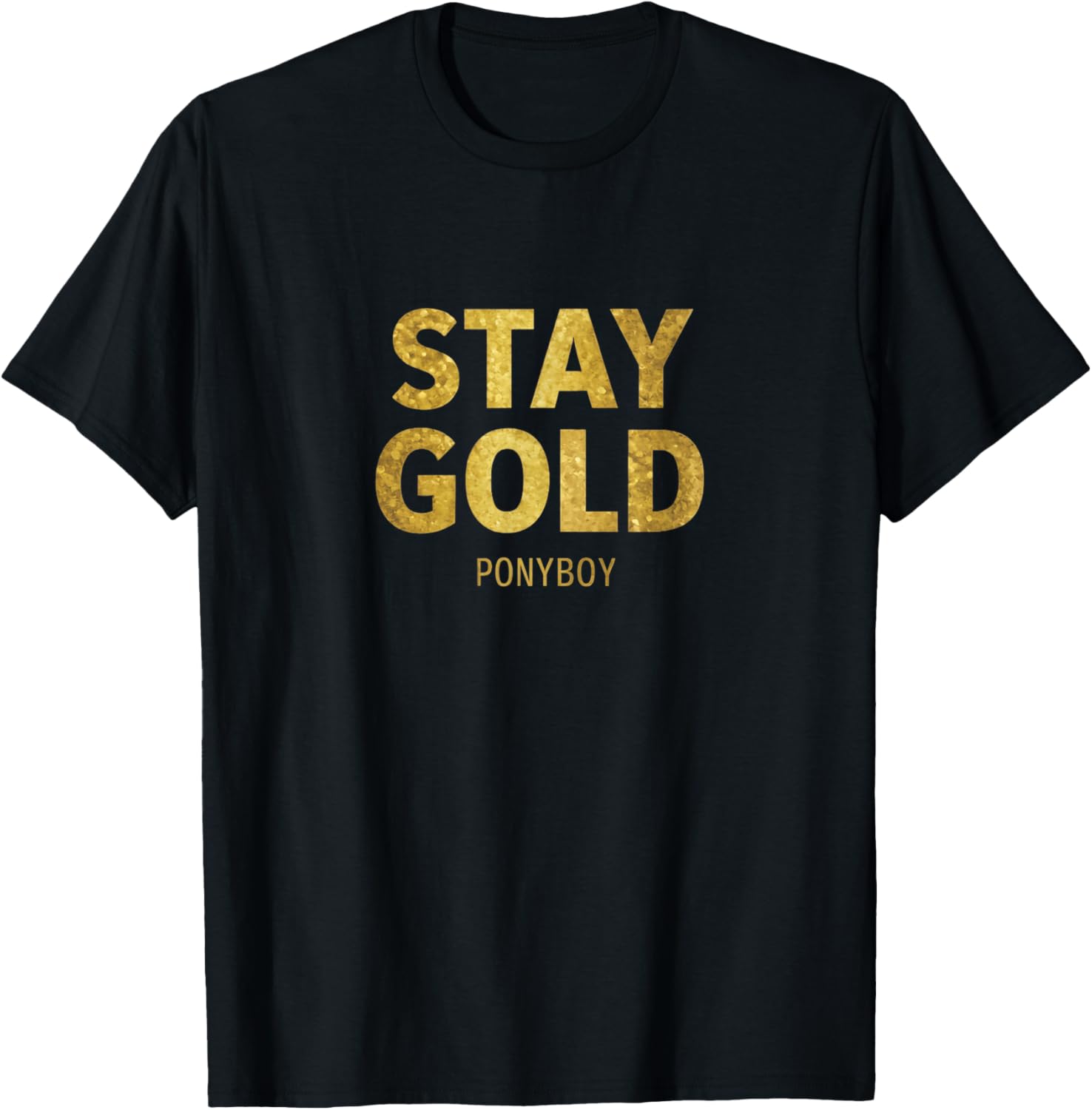 Stay Gold Ponyboy Classic 80s Outsider T-Shirt - T-Shirt | Black