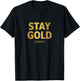 Stay Gold Ponyboy Classic 80s Outsider T-Shirt - T-Shirt | Black