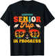 Warning Senior Trip 2025 Graduation Summer Vacation Sunset T-Shirt - T-Shirt | Black