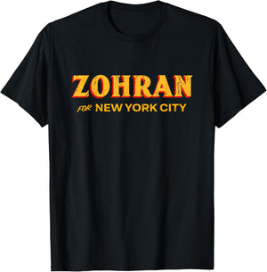 Zohran For New York City, Mayor Mamdani 2025 T-Shirt - T-Shirt | Black