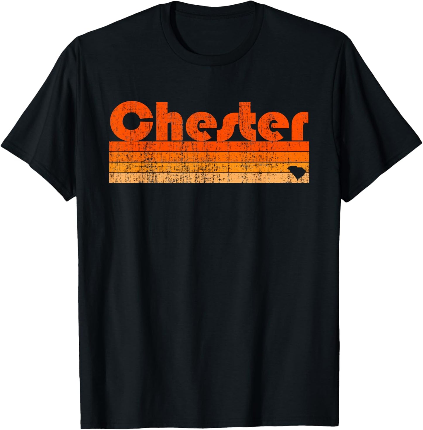 Chester, SC Retro 80s Style T-Shirt - T-Shirt | Black