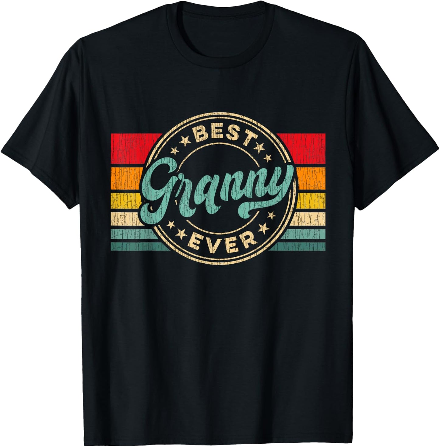 Best Granny Ever Vintage Retro Mother's Day Gift T-Shirt - T-Shirt | Black