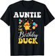 Cute Auntie Of The Birthday Duck Bday Party T-Shirt - T-Shirt | Black