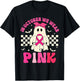 October We Wear Pink Halloween Ghost Breast Cancer Awareness T-Shirt - T-Shirt | Black