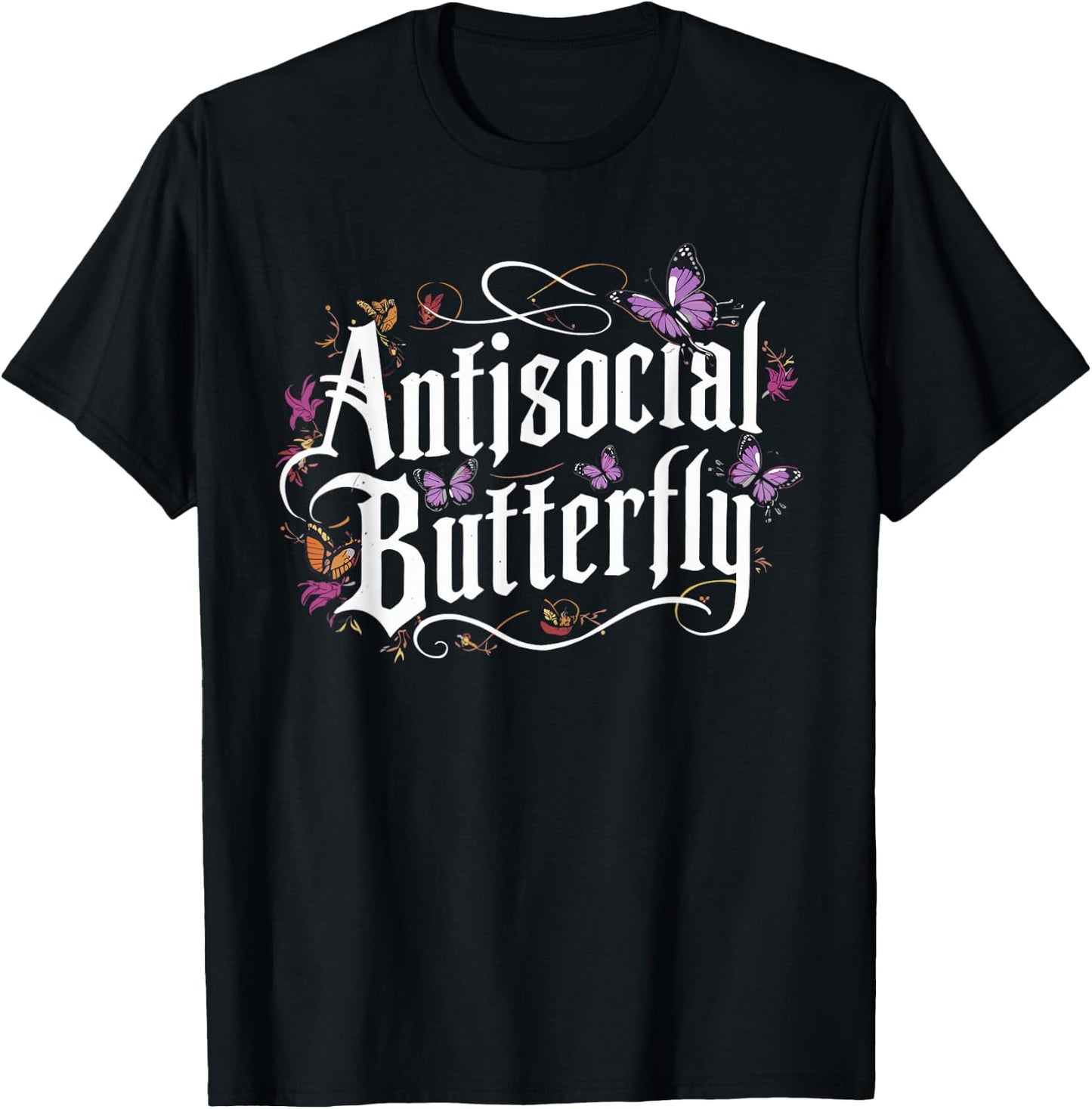 ANTISOCIAL BUTTERFLY Introvert T-Shirt - T-Shirt | Black
