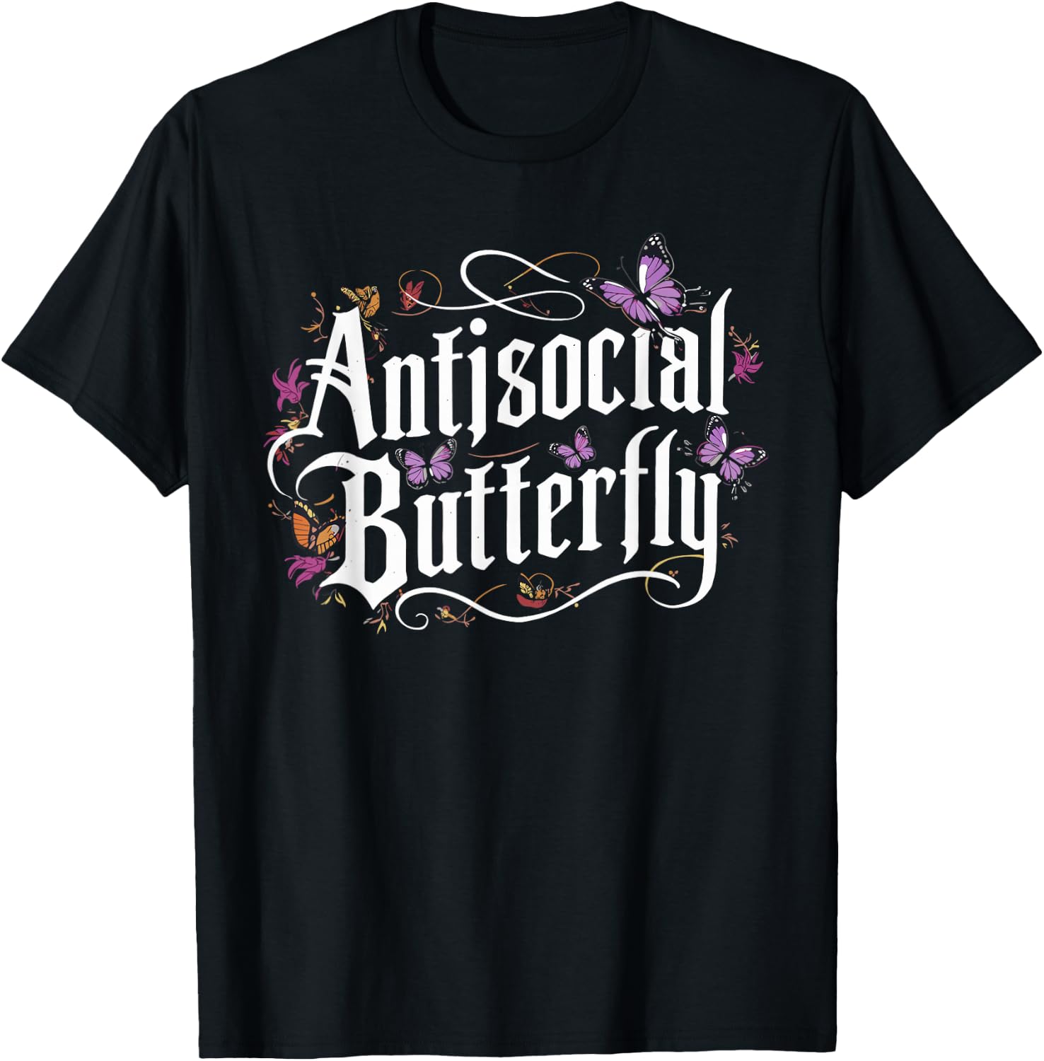 ANTISOCIAL BUTTERFLY Introvert T-Shirt - T-Shirt | Black
