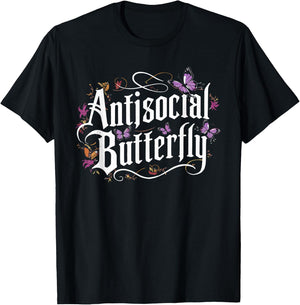 ANTISOCIAL BUTTERFLY Introvert T-Shirt - T-Shirt | Black