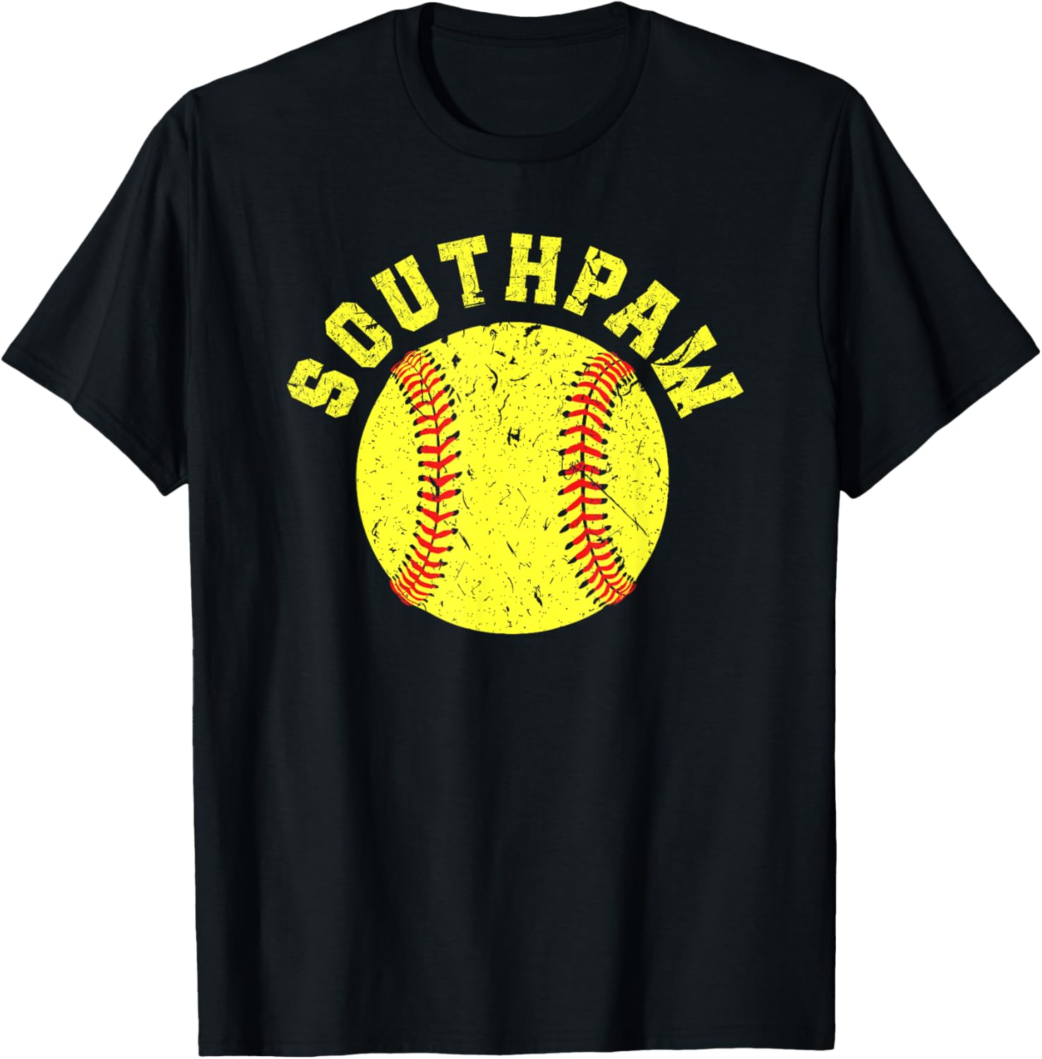 Southpaw Lefty Softball Left Handed Pitcher T-Shirt - T-Shirt | Black