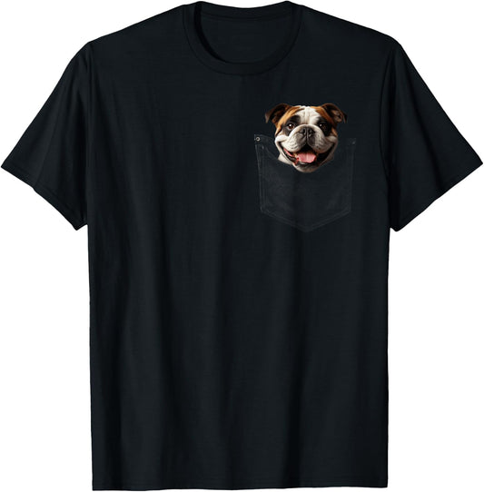 Pocket Bulldog Cute Dog Lover Owner Gift T-Shirt - T-Shirt | Black