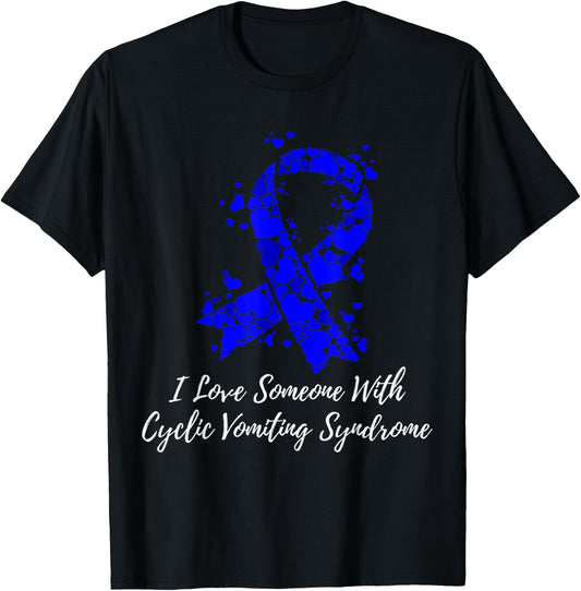 I Love Someone With Cyclic Vomiting Syndrome CVS Awareness T-Shirt - T-Shirt | Black
