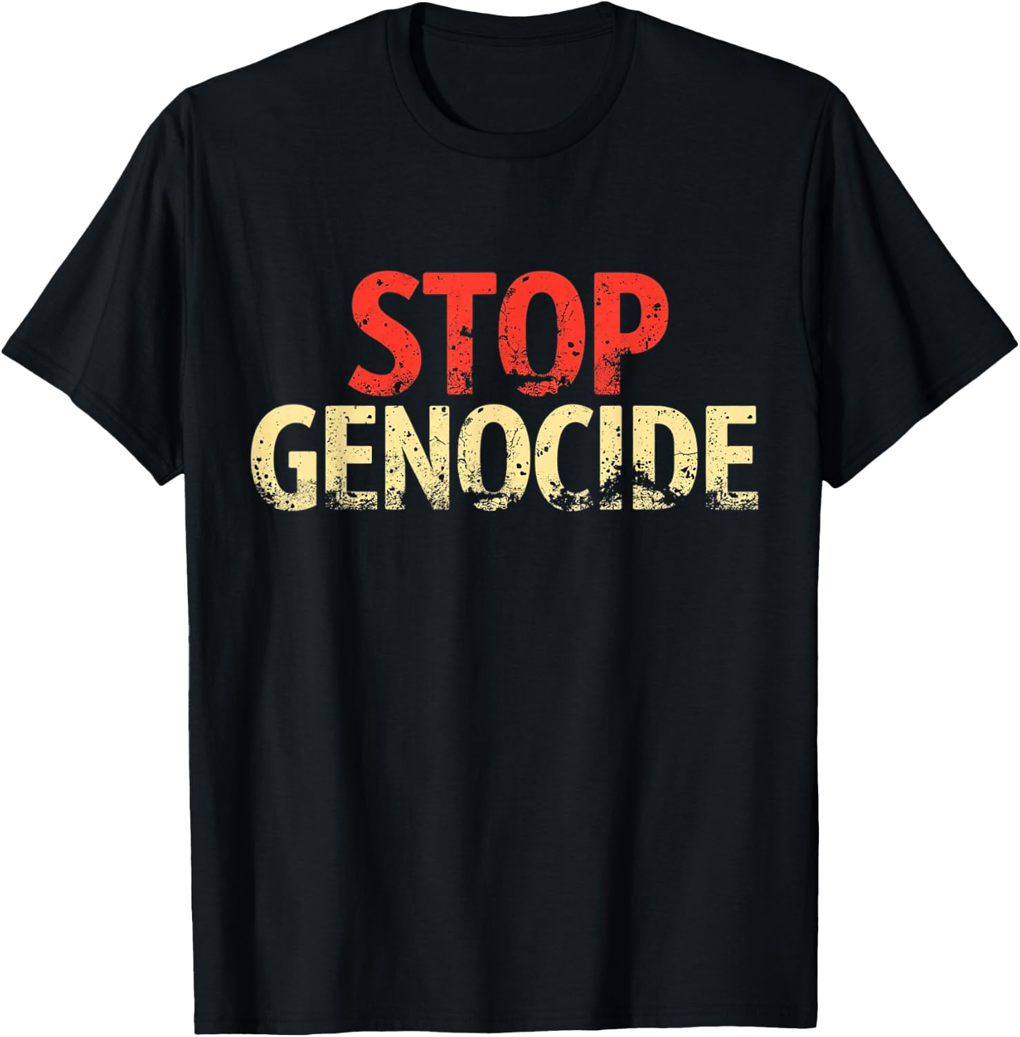 Stand Against Injustice and Violence: Stop Genocide T-Shirt - T-Shirt | Black
