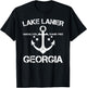 LAKE LANIER GEORGIA Funny Fishing Camping Summer Gift Women Girls Kids T-Shirt - T-Shirt | Black