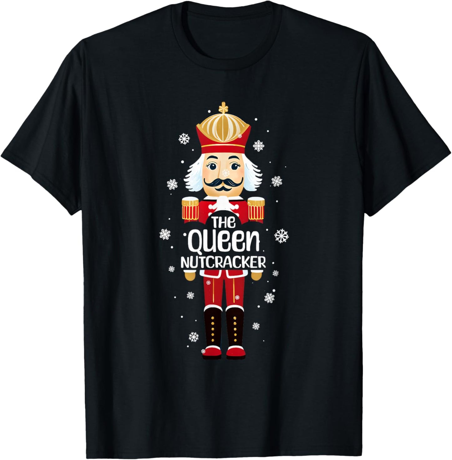 Cool Queen Nutcracker Funny Christmas Family Matching Pajama T-Shirt - T-Shirt | Black