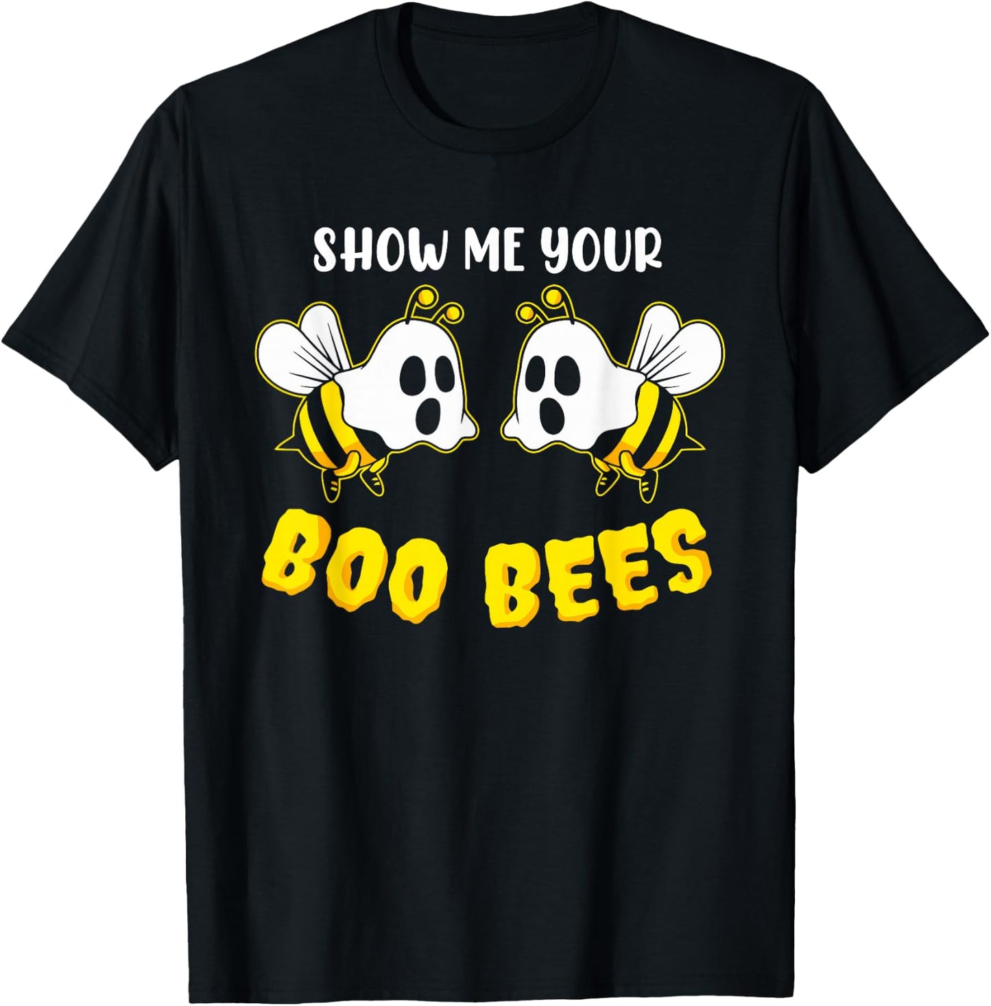 Show Me Your Boo Bees Funny Couples Halloween Costume T-Shirt - T-Shirt | Black