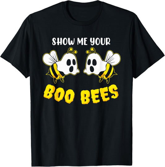 Show Me Your Boo Bees Funny Couples Halloween Costume T-Shirt - T-Shirt | Black
