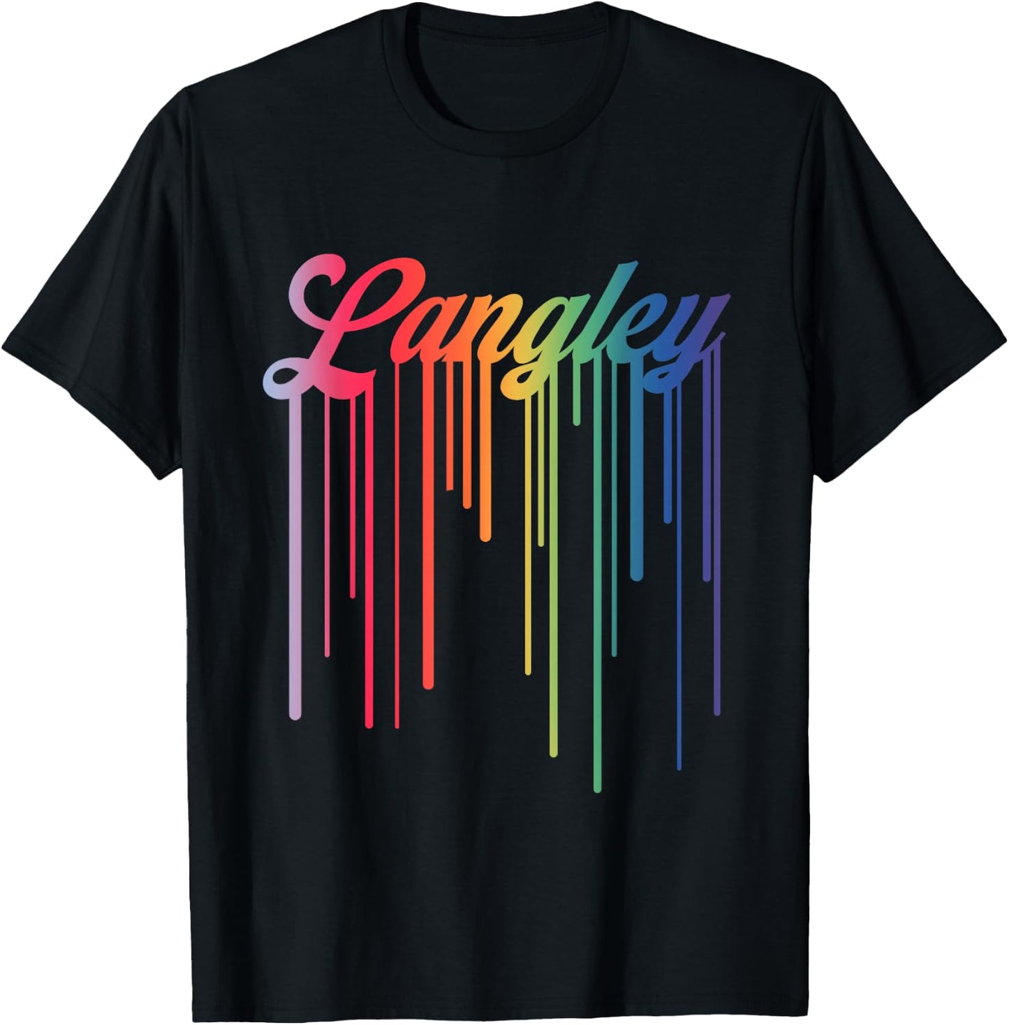 I Love Langley First Name Personalized Women Kids T-Shirt - T-Shirt | Black