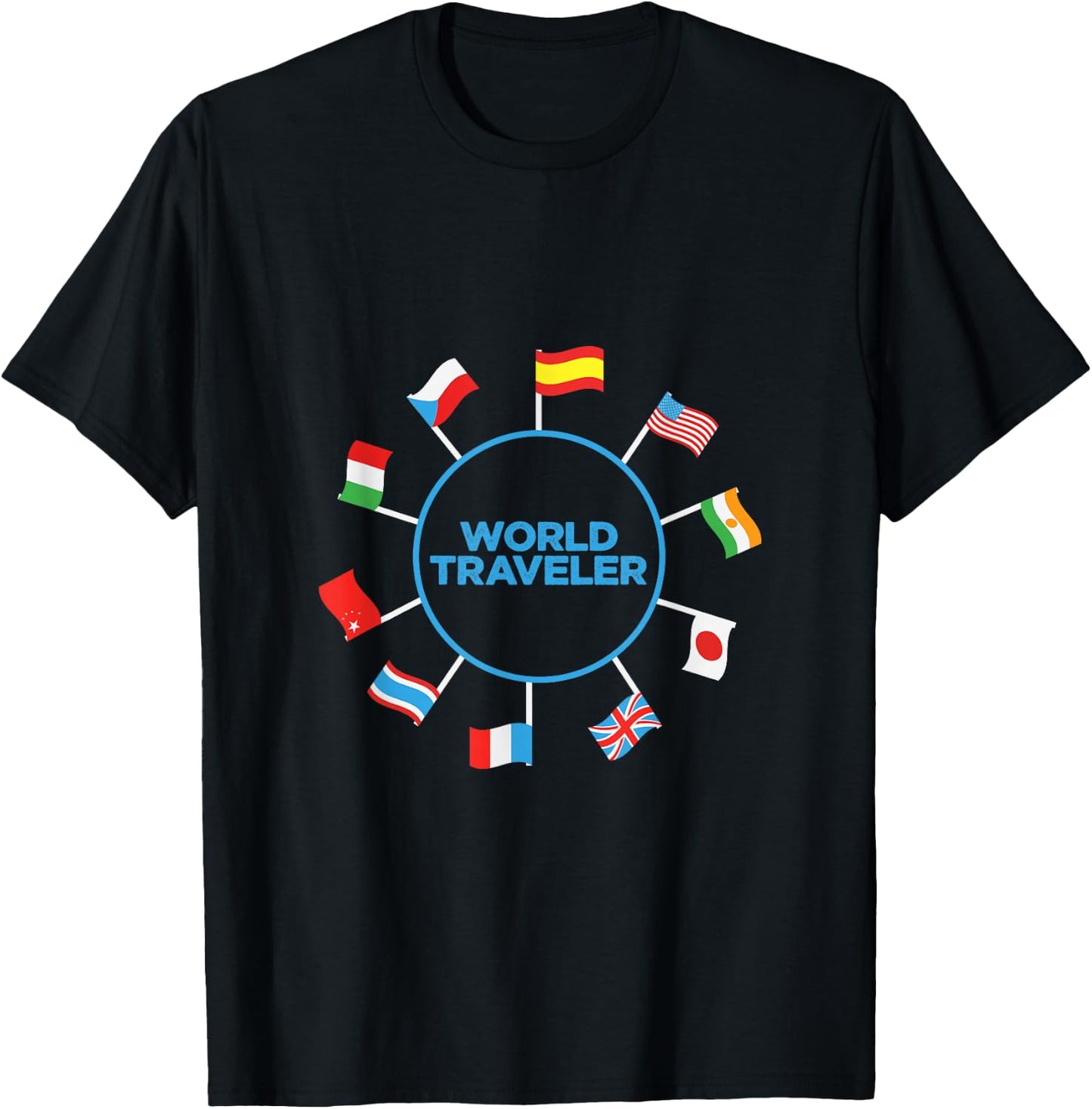 Toddler World Traveler Shirts Kids World Traveler Adventure T-Shirt - T-Shirt | Black