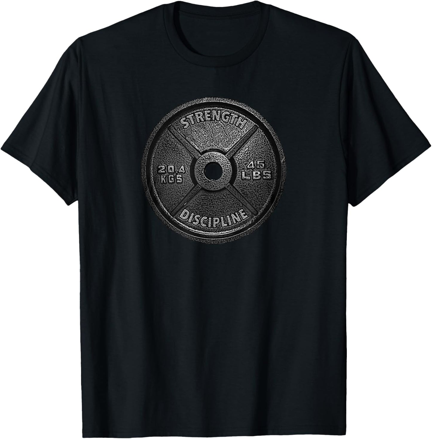 Weightlifting 45 LB Plate Gift Bodybuilders T-Shirt - T-Shirt | Black