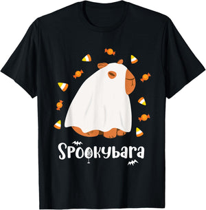 Halloween Capybara Spookybara, Capybara Meme T-Shirt - T-Shirt | Black