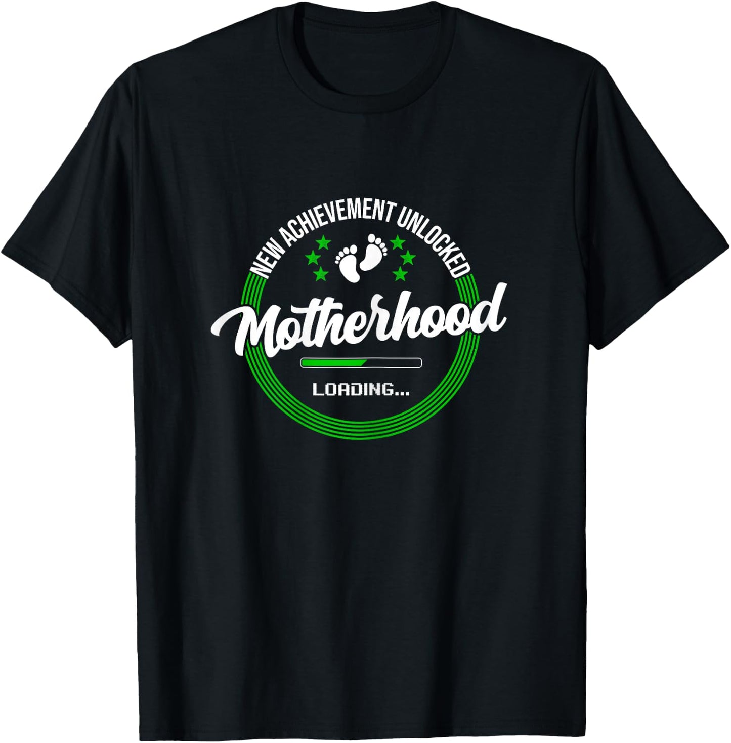 pregnancy announcement for the geek mom Motherhood Achievement unlocked. New character created , Female X-Small, Black T-Shirt - T-Shirt | Black