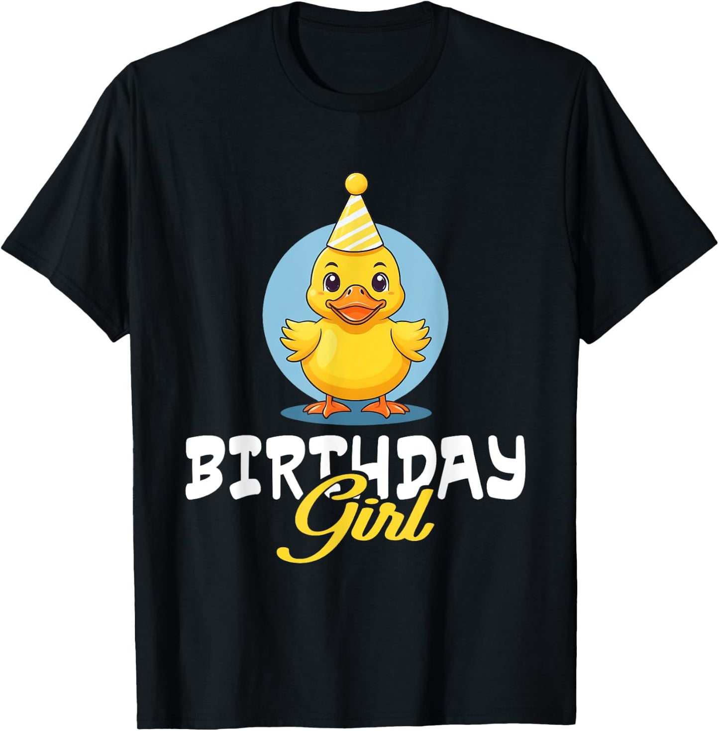 Birthday Girl Rubber Duck Lovers Bday Duck Party Girls Kids T-Shirt - T-Shirt | Black