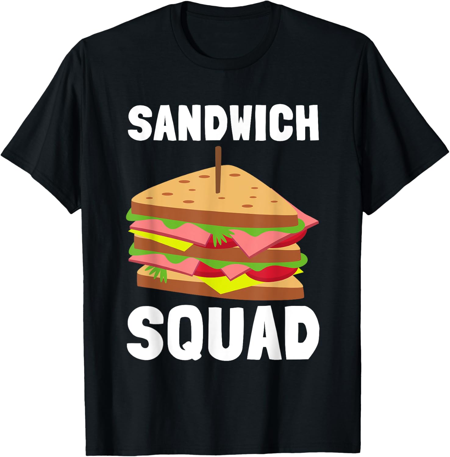 Hoagie Sub Artist And Sandwich Maker - Sandwich Squad T-Shirt - T-Shirt | Black