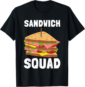 Hoagie Sub Artist And Sandwich Maker - Sandwich Squad T-Shirt - T-Shirt | Black