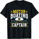 Motor boat captain motor boating motor boats motor boat T-Shirt - T-Shirt | Black