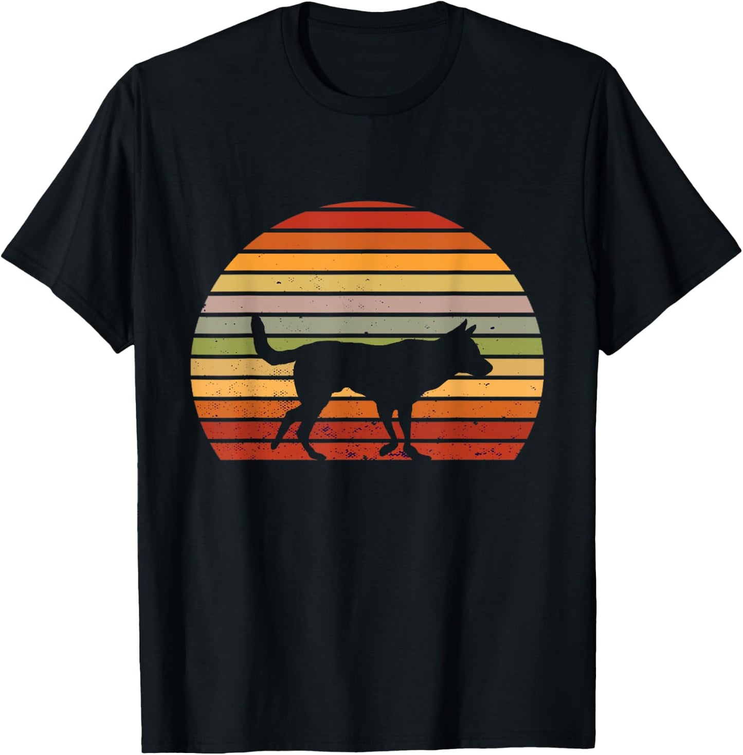 Dingo Retro Vintage Dingo Lover Australian Wild Dog T-Shirt - T-Shirt | Black