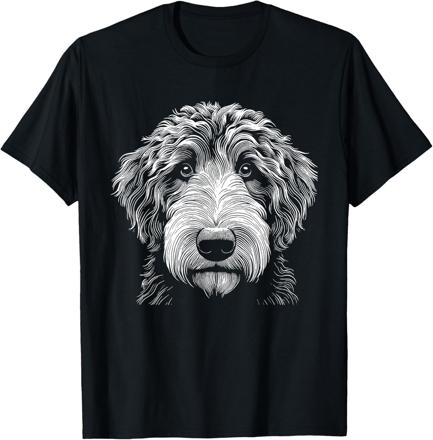 Dog Fingerprint - Aussiedoodle Dad Mom T-Shirt - T-Shirt | Black
