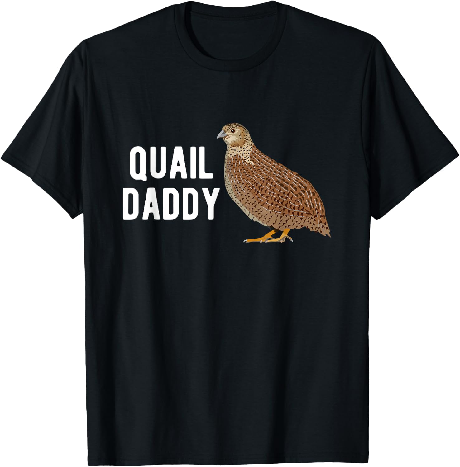 Quail Daddy Quail Owner Quail Boy Quail Lover Quails T-Shirt - T-Shirt | Black