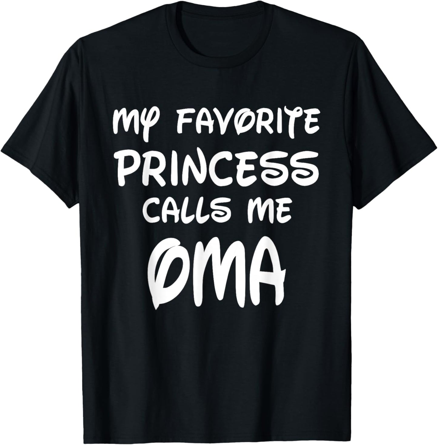 My Favorite Princess Calls Me Oma Vintage Christmas Xmas T-Shirt - T-Shirt | Black