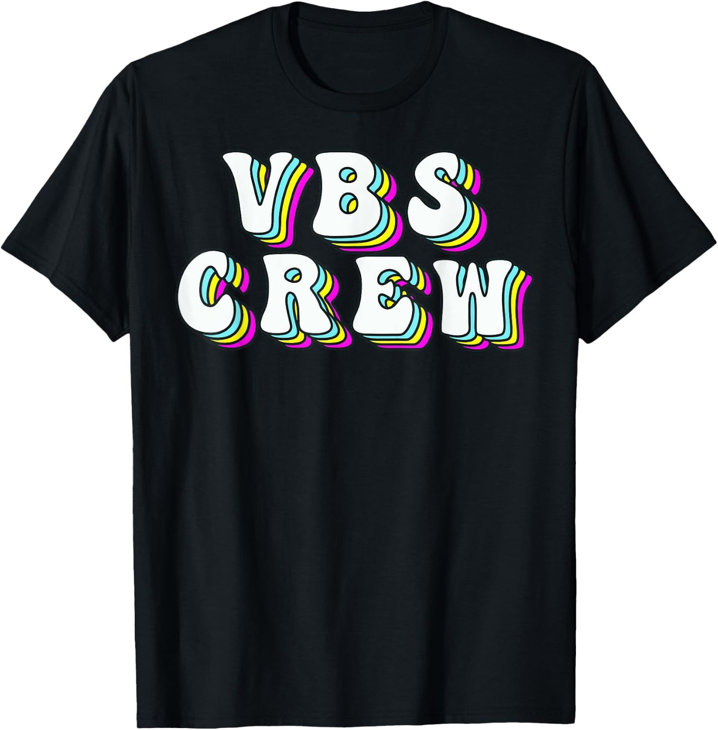 Retro VBS Crew VBS 2024 Vacation Bible School Christian T-Shirt - T-Shirt | Black