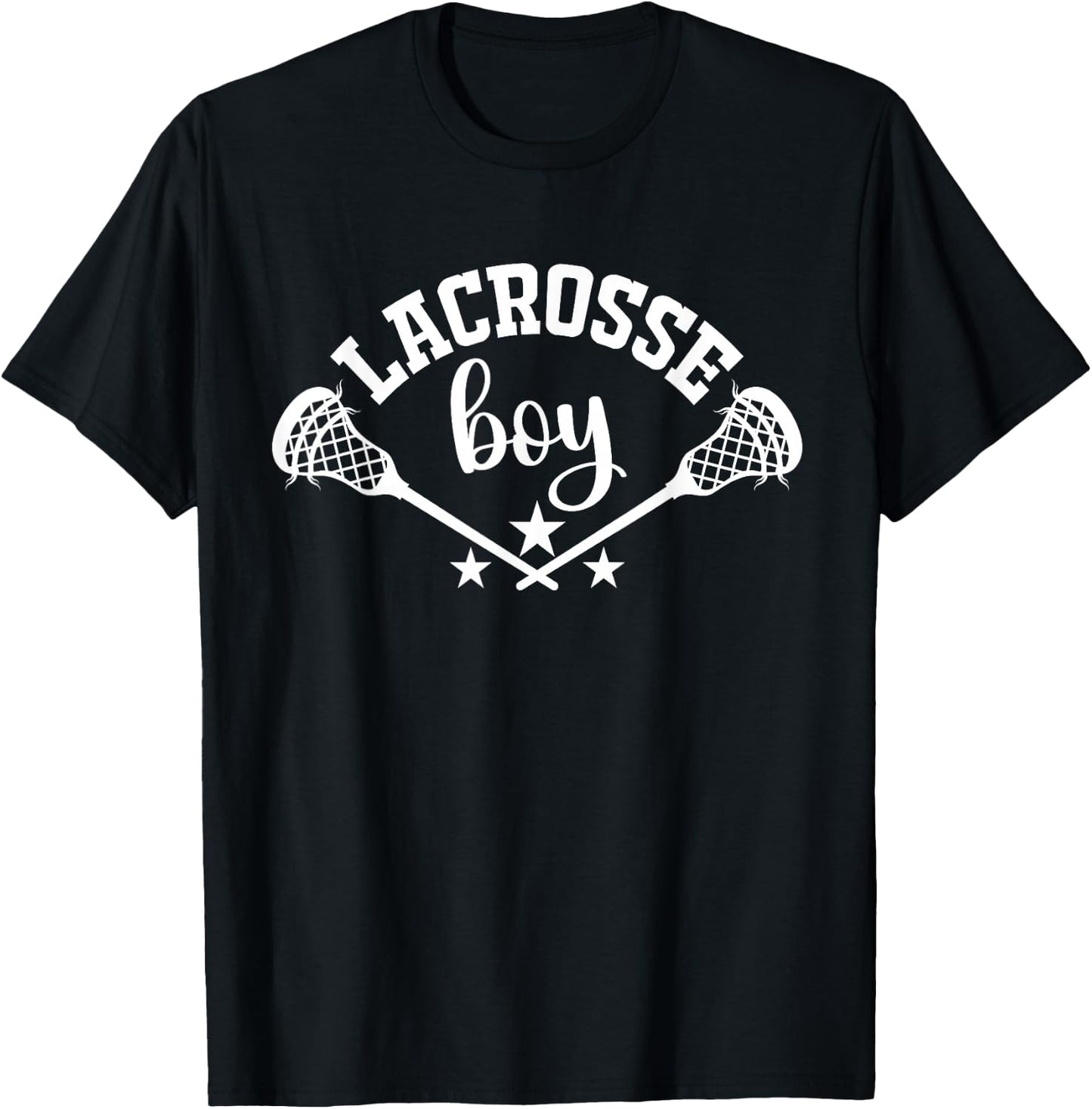 Lacrosse Boy Player Lacrosse Youth Kids Boys T-Shirt - T-Shirt | Black