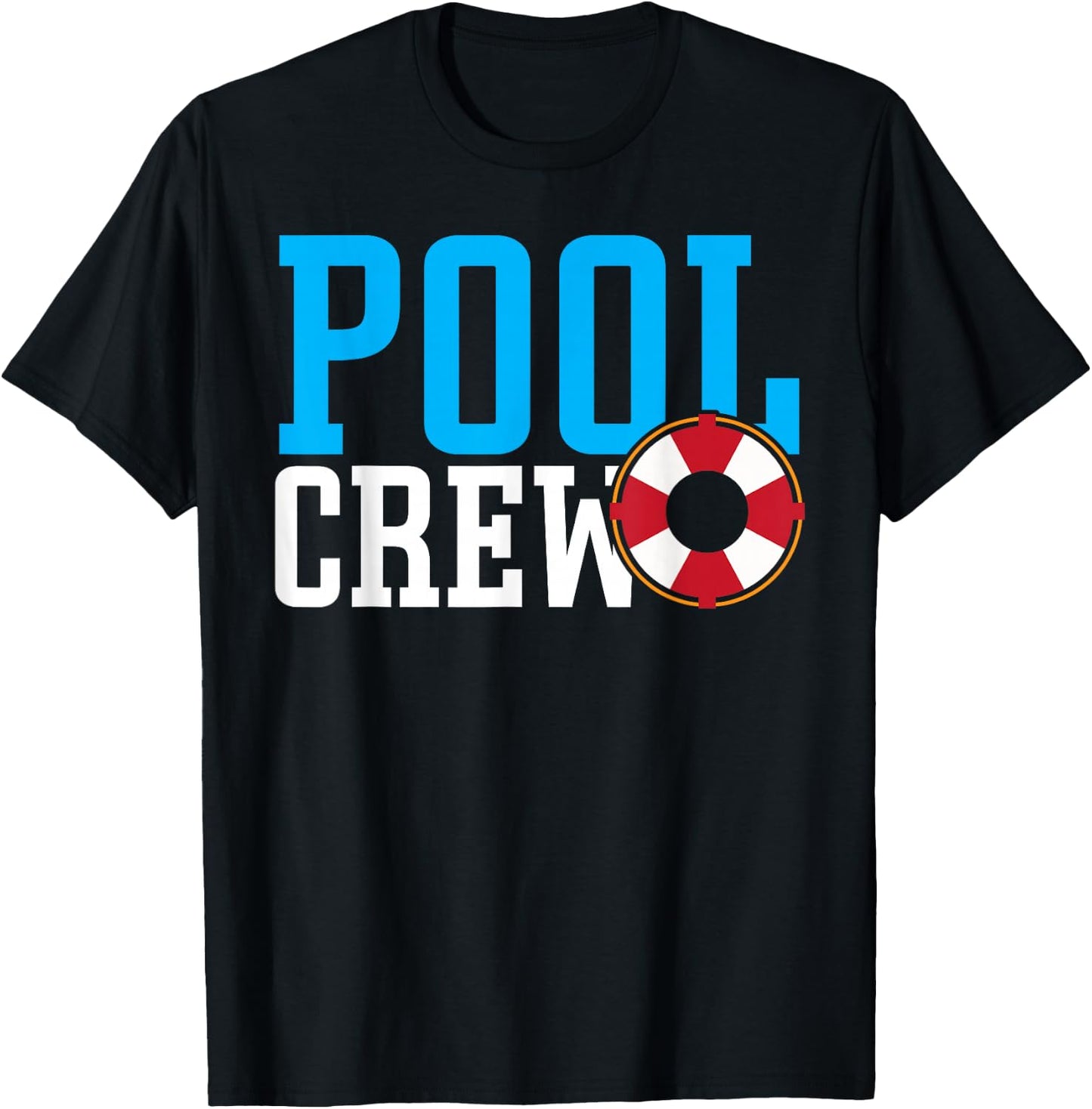 Pool Crew Kids Pool Staff Lifeguard Boys Swimming Pool T-Shirt - T-Shirt | Black
