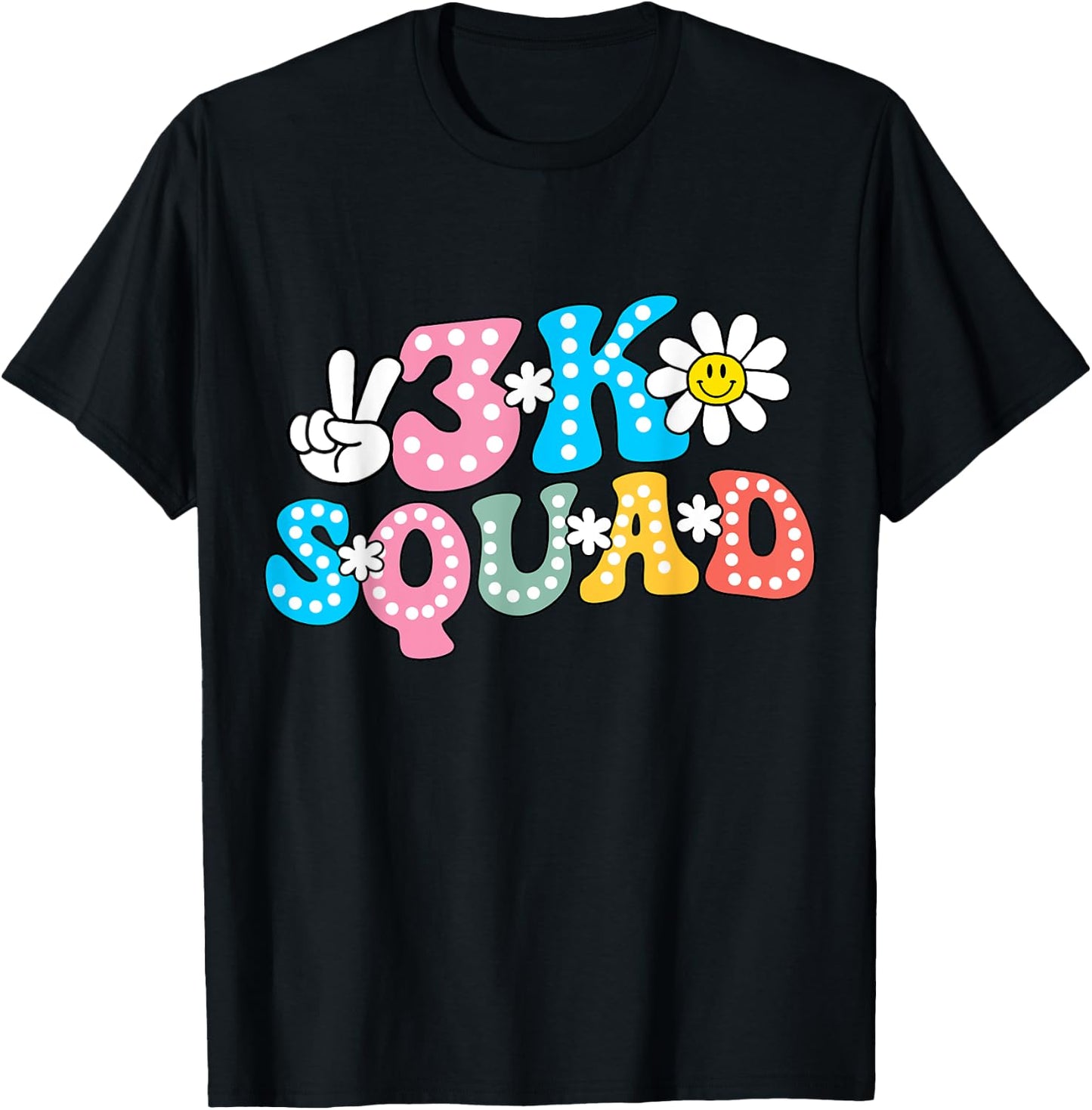3K Squad Teacher Kid Funny Back to School T-Shirt - T-Shirt | Black