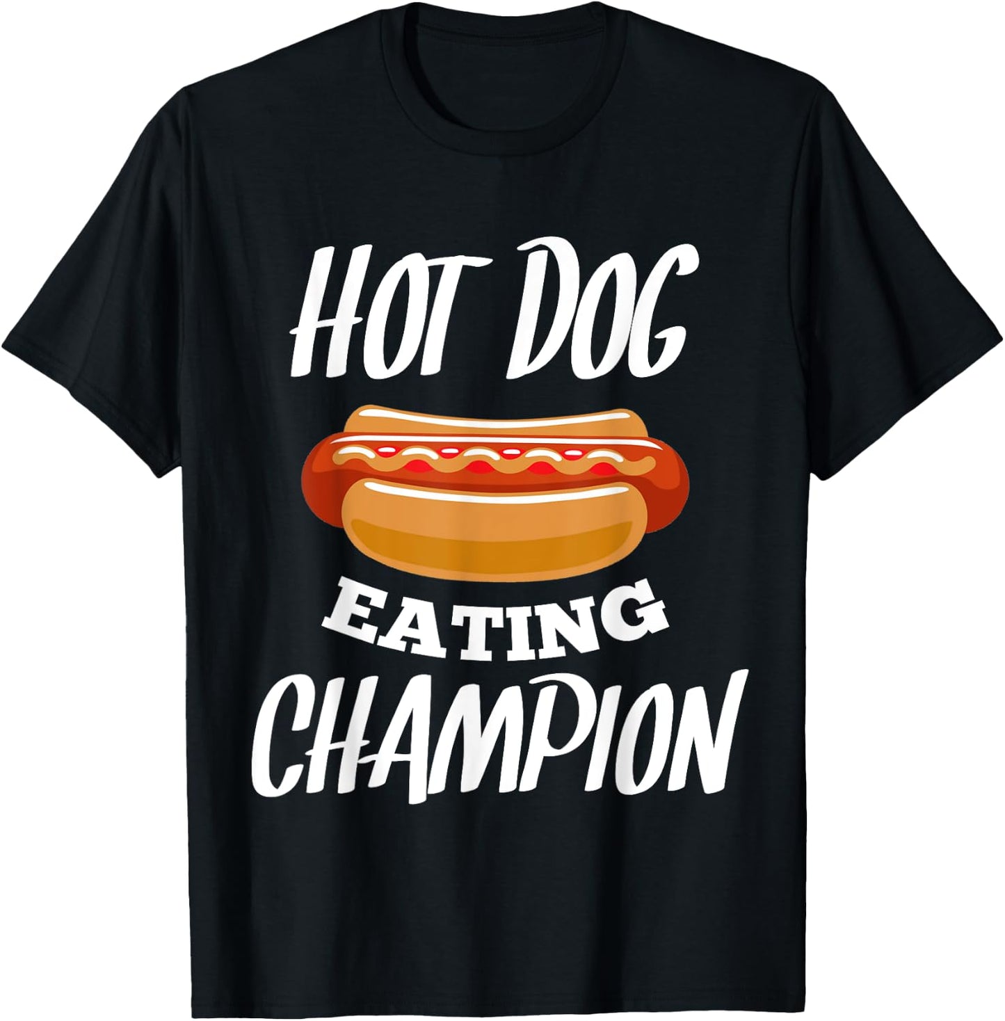 Hot dog eating champion shirt funny Gift hot dogs lover T-Shirt - T-Shirt | Black