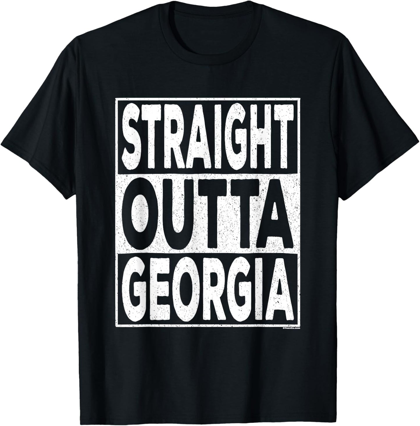 Straight Outta Georgia T-Shirt - T-Shirt | Black