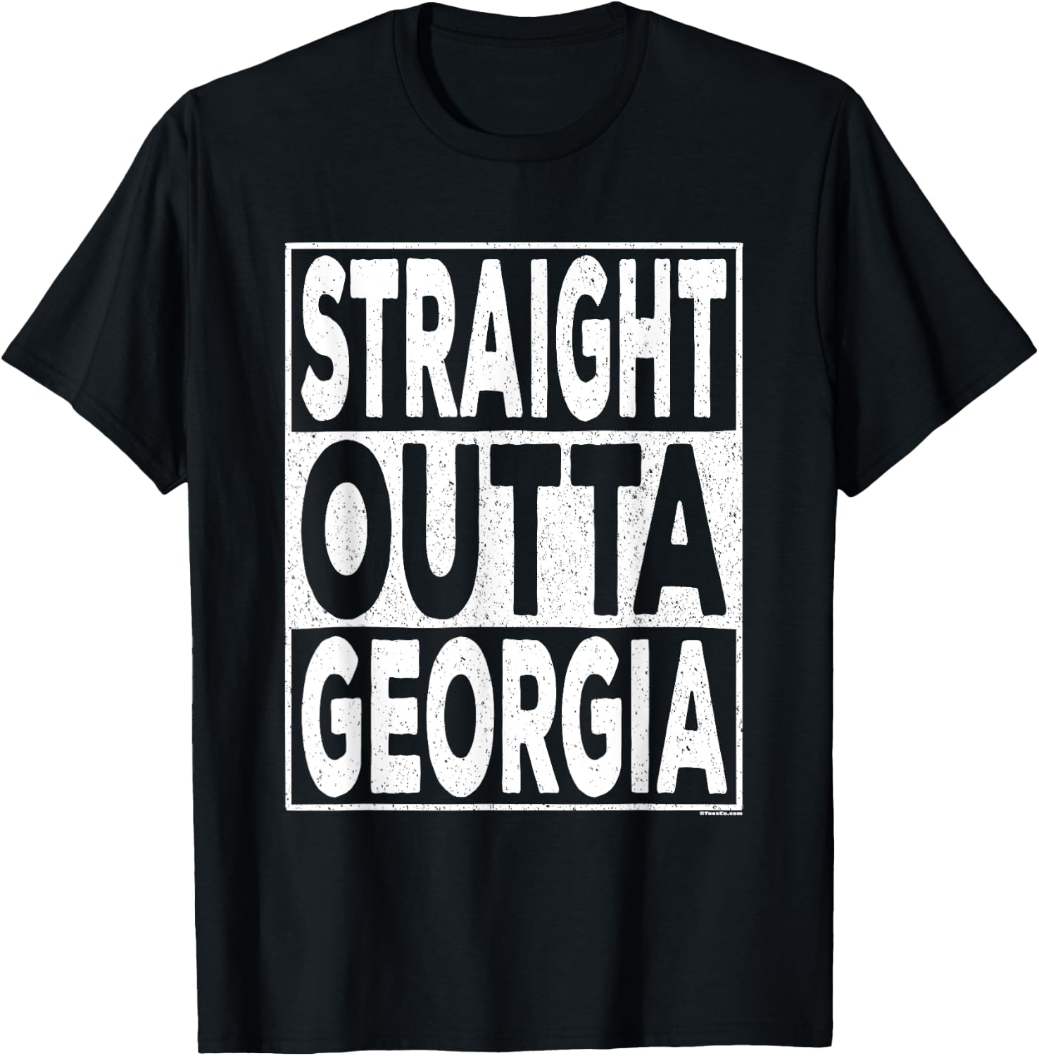 Straight Outta Georgia T-Shirt - T-Shirt | Black
