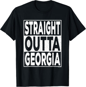 Straight Outta Georgia T-Shirt - T-Shirt | Black