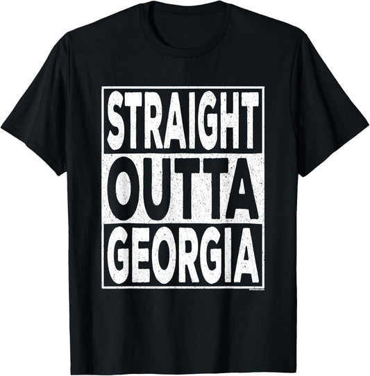 Straight Outta Georgia T-Shirt - T-Shirt | Black