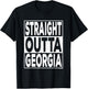 Straight Outta Georgia T-Shirt - T-Shirt | Black